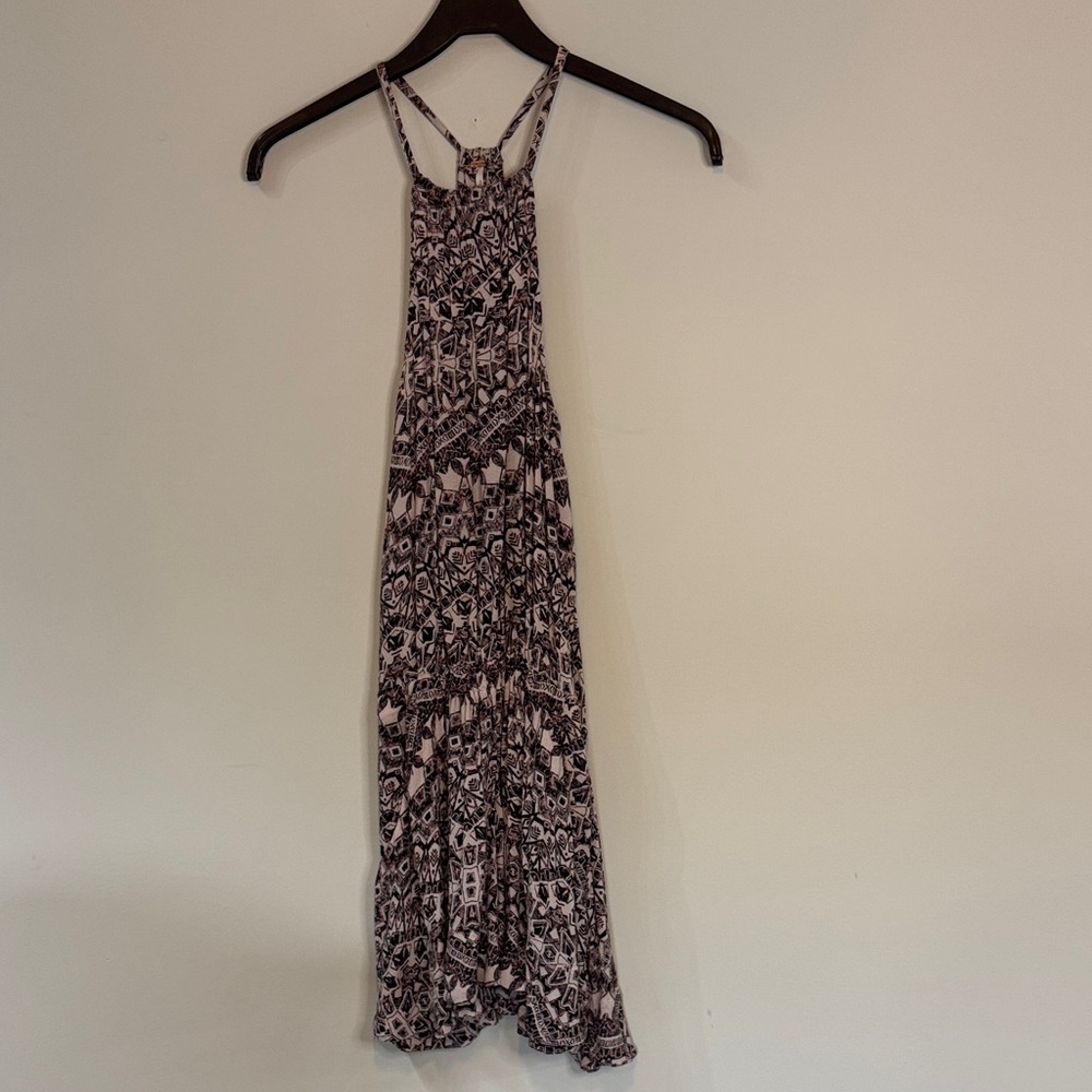 Free People Halter Neck Tribal Print Dress